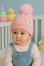 Pink Winter Baby Knitted Woolen Warm Cap  (1-3 Years) CP5077C